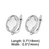 Copper Plated Shell Flower Earring Hooks for DIY Earrings Making
