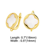 Copper Plated Shell Flower Earring Hooks for DIY Earrings Making