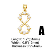 Copper Plated Small Bead Infinity Pendant for Necklace