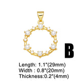 Copper Plated Small Bead Infinity Pendant for Necklace