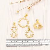 Copper Plated Small Bead Infinity Pendant for Necklace