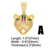 CZ Leopard Pendant Necklace Copper Plated Animal Jewelry