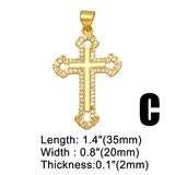Copper Cross Pendant CZ Crucifix Necklace Jewelry Making Supply