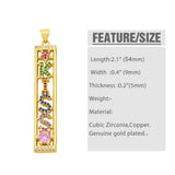 Copper Rainbow Love Pendant Cubic Zirconia Necklace DIY Jewelry