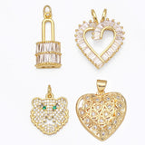 Leopard Pendant CZ DIY Jewelry Making Supplies
