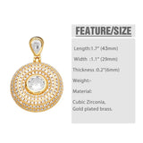 Multicolor Crystal Round Pendant Necklace CZ Jewelry