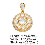 Multicolor Crystal Round Pendant Necklace CZ Jewelry