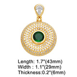 Multicolor Crystal Round Pendant Necklace CZ Jewelry