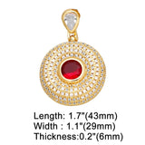 Multicolor Crystal Round Pendant Necklace CZ Jewelry