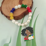 Greek Sisters Oriental Star Beauty Head Elastic Bracelet