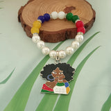 Greek Sisters Oriental Star Beauty Head Elastic Bracelet