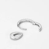 925 Silver 1.3mm Moissanite Diamond Hoop Earrings