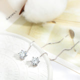 925 Silver 2ct Moissanite Drop Earrings Tassel Long Earring