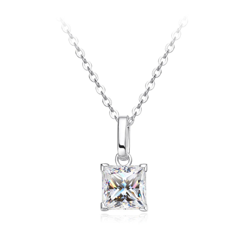 925 Silver 1.2CT Moissanite Diamond Pendant Necklace