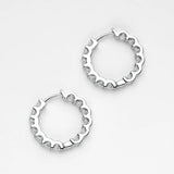 925 Silver 2.6ct Moissanite Hoop Earrings for Women