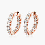 925 Silver 2.6ct Moissanite Hoop Earrings for Women