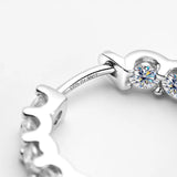 925 Silver 2.6ct Moissanite Hoop Earrings for Women