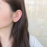 925 Silver Yellow Zircon High Carbon Diamond Stud Earrings