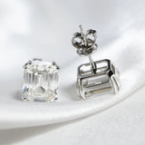 925 Silver Moissanite Diamond Earrings Studs Wedding Jewelry