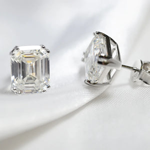 925 Silver Moissanite Diamond Earrings Studs Wedding Jewelry