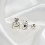 925 Silver Moissanite Diamond Earrings Studs Wedding Jewelry