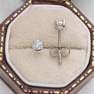0.1ct 0.3ct 0.5ct D Moissanite Stud Earrings 925 Sterling Silver Wedding Jewelry