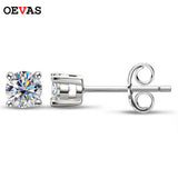 0.1ct 0.3ct 0.5ct D Moissanite Stud Earrings 925 Sterling Silver Wedding Jewelry