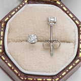 0.1ct 0.3ct 0.5ct D Moissanite Stud Earrings 925 Sterling Silver Wedding Jewelry