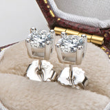 0.1ct 0.3ct 0.5ct D Moissanite Stud Earrings 925 Sterling Silver Wedding Jewelry