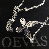 925 Silver Zircon Diamond Butterfly Pendant Necklace