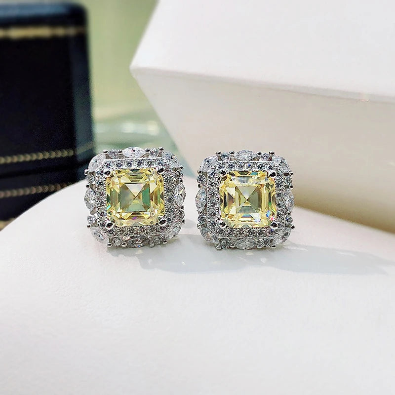 Sterling Silver Diamond Earring For Women Party Birthday Jewelry