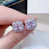 Sterling Silver Diamond Earring For Women Party Birthday Jewelry