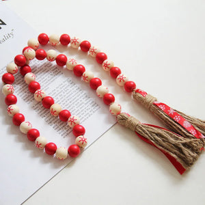 Christmas Snow Beaded Tassel String Home Decoration Pendant Creative
