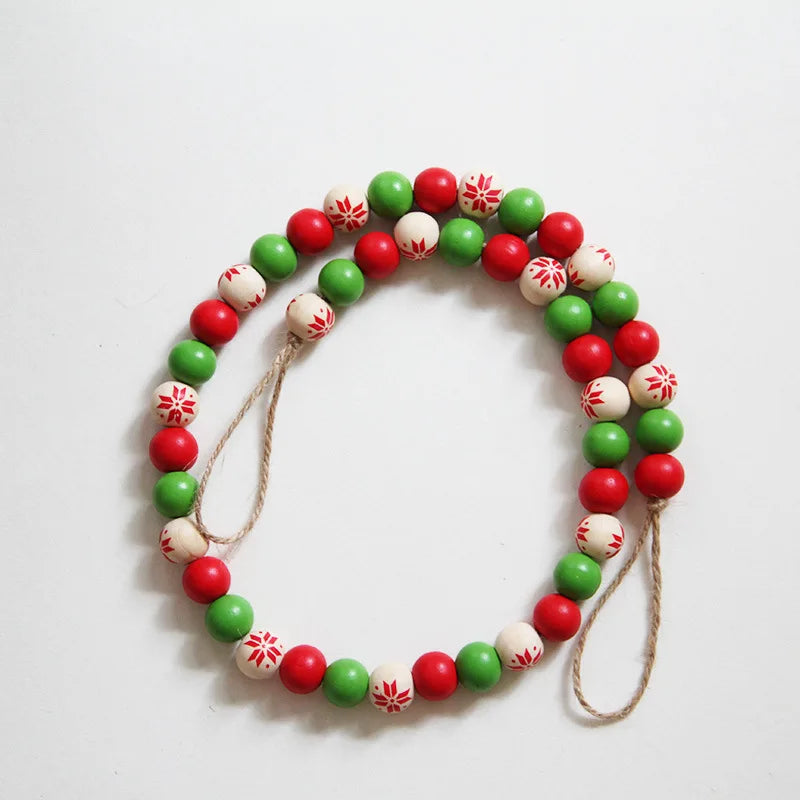 Christmas Snow Beaded Tassel String Home Decoration Pendant Creative