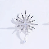 Zirconia Star Pins and Brooches for Men Suit Accessories
