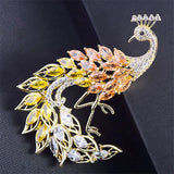 Colorful Zircon Phoenix Brooch Pin for Women Gift