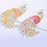 Colorful Zircon Phoenix Brooch Pin for Women Gift