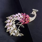 Colorful Zircon Phoenix Brooch Pin for Women Gift
