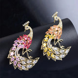 Colorful Zircon Phoenix Brooch Pin for Women Gift