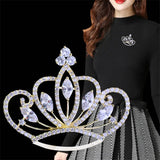Zircon Crown Brooch Pins for Coat Suit Shawl