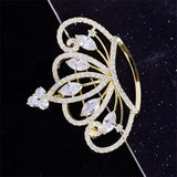 Zircon Crown Brooch Pins for Coat Suit Shawl