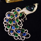 Peacock Brooch CZ Animal Brooch Pin Sweater Jewelry