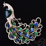 Peacock Brooch CZ Animal Brooch Pin Sweater Jewelry