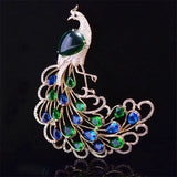 Peacock Brooch CZ Animal Brooch Pin Sweater Jewelry