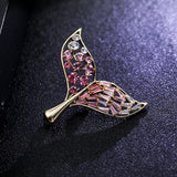 Zircon Fish Brooch Pin Crystal Christmas Accessories