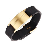 OKTRENDY Magnetic Bracelet Men Silicone Bangle Gents Wristband