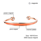 Enamel Cuff Bangle Copper Therapy Bracelet Plating Bangles Gift Jewelry
