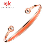 Enamel Cuff Bangle Copper Therapy Bracelet Plating Bangles Gift Jewelry