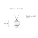 925 Sterling Silver Circle Choker Pendant Necklace for Women