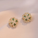 Flower Ring Stud Earrings Necklace Bracelets Set